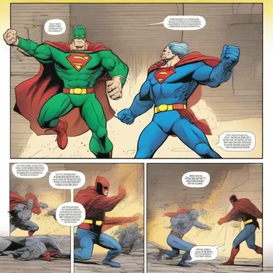 In the comic book, the superhero battles a villain in the underground cloaca.