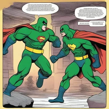 In the comic book, the superhero battles a villain in the underground cloaca.