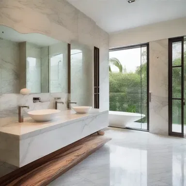 This luxurious mansion features a marble cloaca that efficiently drains water from the sinks and showers.