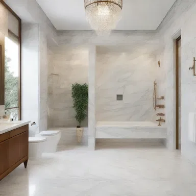 This luxurious mansion features a marble cloaca that efficiently drains water from the sinks and showers.