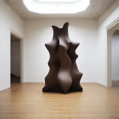 The artist created a provocative installation featuring a sculpture resembling a cloaca.