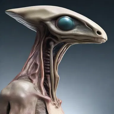 The alien species had a complex digestive system, including a cloaca that served as a multi-functional opening for various bodily functions.