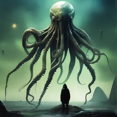 In the science fiction novel, the alien creature had long outstretched tentacles that seemed to touch everything around it.