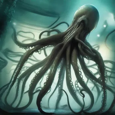In the science fiction novel, the alien creature had long outstretched tentacles that seemed to touch everything around it.
