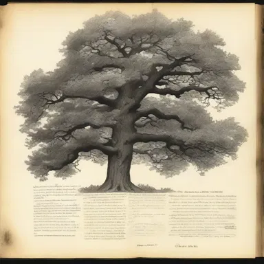 The poetry book was filled with vivid imagery, including descriptions of the outstretched branches of a majestic oak tree.