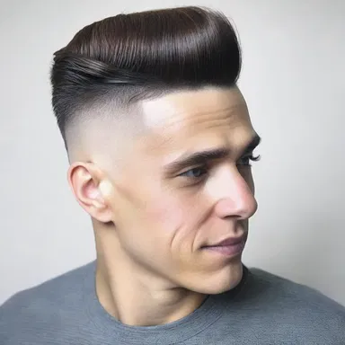 The latest trend in hairstyles is the flat-top haircut, with a cleanly shaved upper surface.
