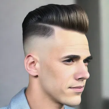 The latest trend in hairstyles is the flat-top haircut, with a cleanly shaved upper surface.