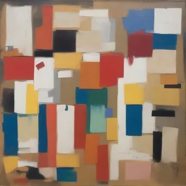 The artist incorporated a rip in the canvas as a deliberate aesthetic choice.