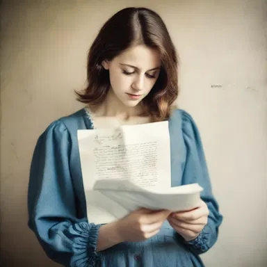 As she read the tear-stained love letter, she couldn't help but feel a pang of sadness.