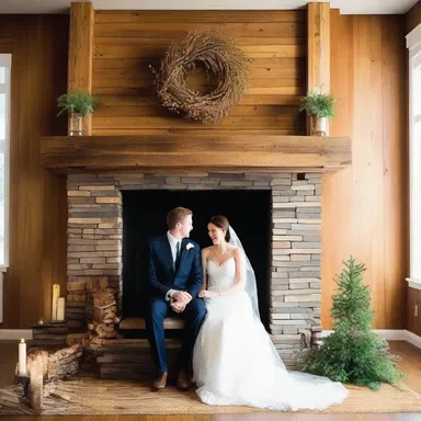 As the couple sat by the fireplace, they lovingly rippled the wood to create a romantic ambience.
