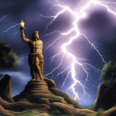 According to Greek mythology, the god Zeus used a lightning bolt to rip trees and reveal hidden pathways.