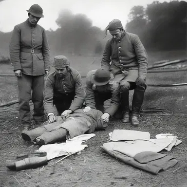 During the American Civil War, soldiers would tear off pieces of their uniforms to use as bandages for their wounded comrades in the heat of battle.