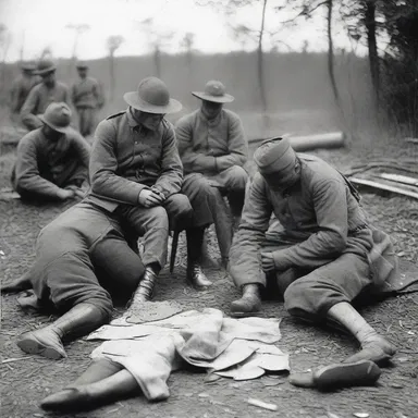 During the American Civil War, soldiers would tear off pieces of their uniforms to use as bandages for their wounded comrades in the heat of battle.