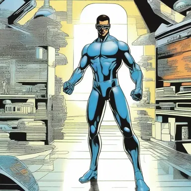 In the futuristic world of the novel, the protagonist used a high-tech device called 'P.E.T.R.A.' that granted superpowers.