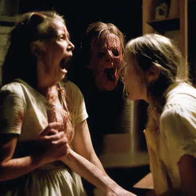 The horror movie ended with a shocking climax, leaving the viewers trembling as the story finished up.