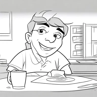 After hours of drawing, I finally finish up the last frame of my cartoon animation.