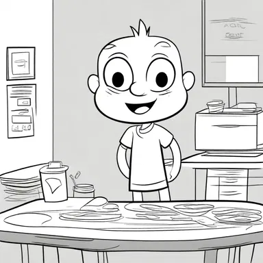 After hours of drawing, I finally finish up the last frame of my cartoon animation.