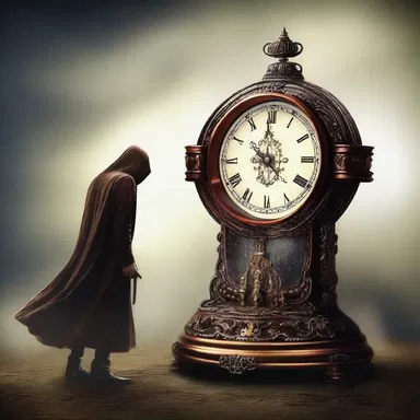 In the fantasy novel, the protagonist found a mystical device that would crank up time to reverse all the evil deeds done by the villain.