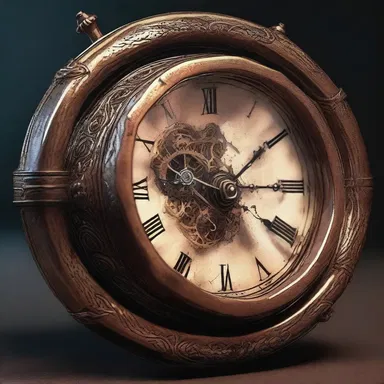 In the fantasy novel, the protagonist found a mystical device that would crank up time to reverse all the evil deeds done by the villain.