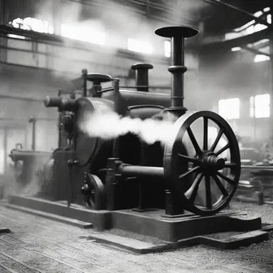 During the Industrial Revolution, many factories that were powered by steam engines had to crank up the machines every morning.