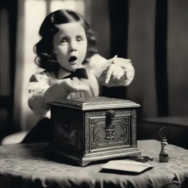 In the horror movie, the protagonist accidentally cranks up an antique music box and unleashes a sinister spirit.