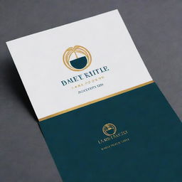 Design a stylish, sleek and professional logo for a law firm buffet, using common law symbols and deep, respectable colors like navy blue, forest green, and gold accents.