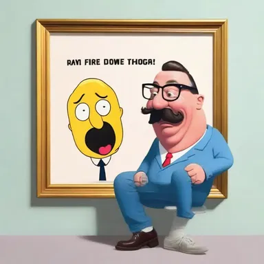 The artist created a painting filled with puns that made viewers laugh and think at the same time.
