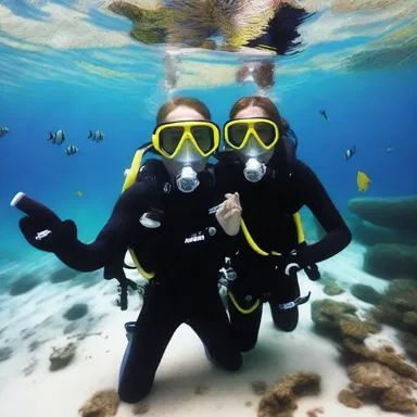 On their honeymoon, the couple went scuba diving together, creating a romantic underwater experience.