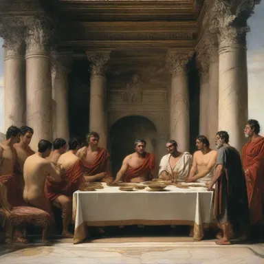 During the ancient Roman era, debauches were common at lavish banquets held by wealthy aristocrats.
