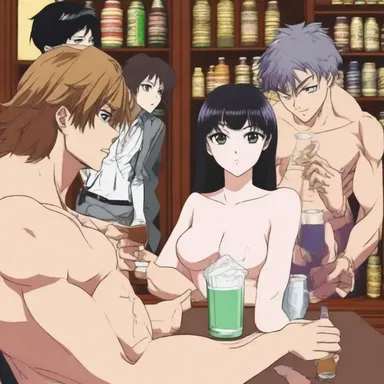 In the anime series, the main characters attend a debauch where they engage in excessive drinking and promiscuous behavior.