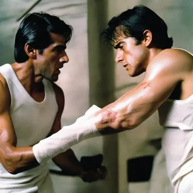 In the action-packed film, the protagonist used an elastic bandage as an improvised tourniquet to save a fellow character's life.