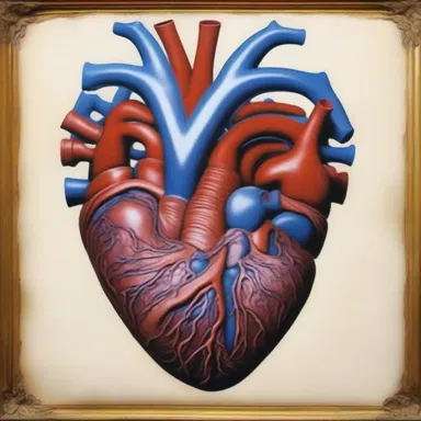 The painting depicted the intricate ventricular structure of the heart.