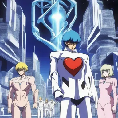 The anime series featured a futuristic world where humans had ventricular implants for enhanced abilities.