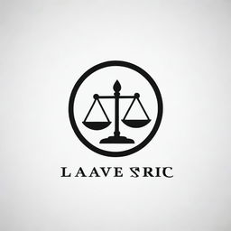 Enlarge and create a black and white logo for a law firm