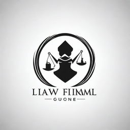 Enlarge and create a black and white logo for a law firm