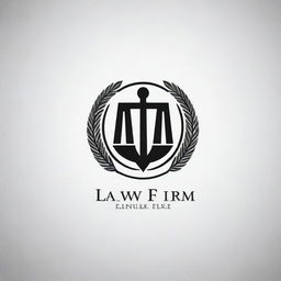 Enlarge and create a black and white logo for a law firm