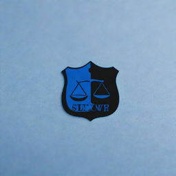 Enlarge and create a blue and black logo for a law firm