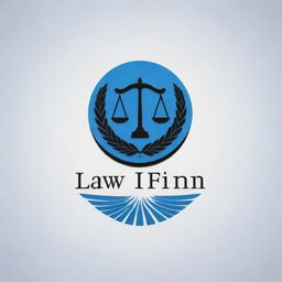 Enlarge and create a blue and black logo for a law firm