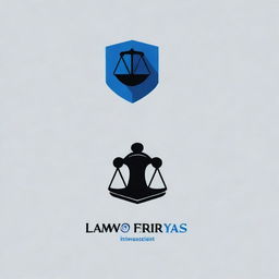 Enlarge and create a blue and black logo for a law firm