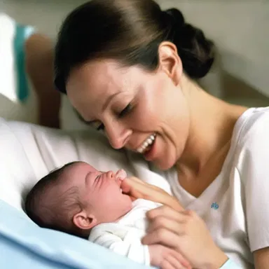 In the film, the newborn baby demonstrated the rooting reflex when the nurse gently stroked the side of its mouth.