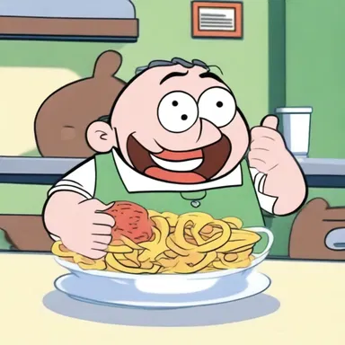 In the animated series, the character's rooting reflex was exaggerated for comedic effect whenever they encountered something tasty.
