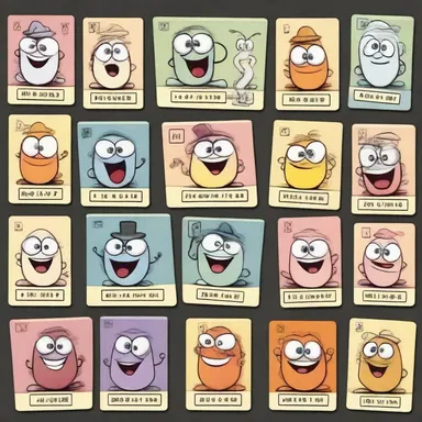 The characters in the cartoon played a lively game of bingo, covering the numbers on their cards as they were called out.