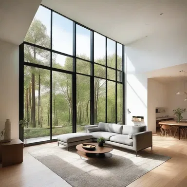 The architect incorporated protraction into the design by elongating the windows, which allowed for more natural light and created an illusion of spaciousness.