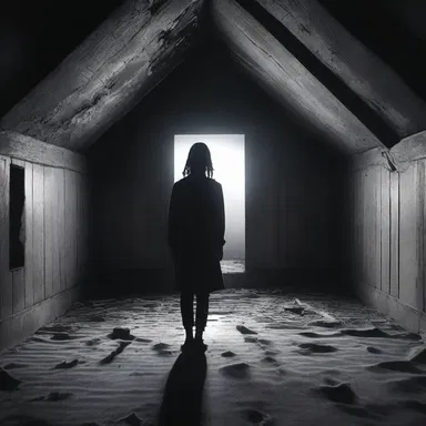 The startling sound of footsteps coming from the attic sent shivers down her spine.