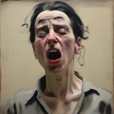 The artist's startling portrayal of anguish evoked strong emotions in the viewers.