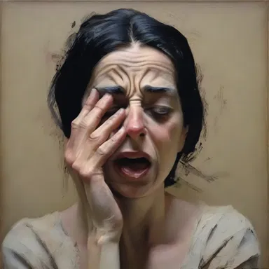 The artist's startling portrayal of anguish evoked strong emotions in the viewers.