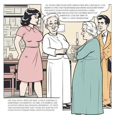 In the comic strip, the parvenue character attempts to fit in with the upper-class society but often embarrasses herself due to her lack of social skills.