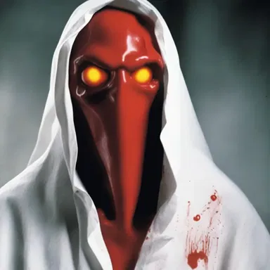 As the ghostly figure approached, the protagonist realized that its blood-red eyes were as fiery as a tabasco pepper.