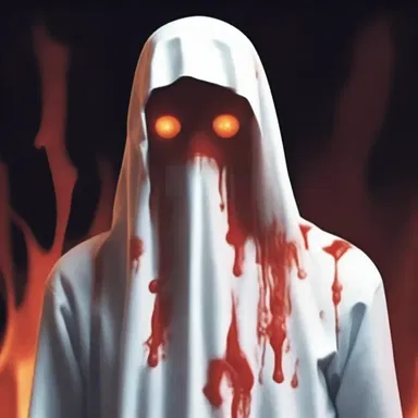 As the ghostly figure approached, the protagonist realized that its blood-red eyes were as fiery as a tabasco pepper.