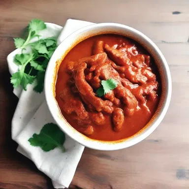 The author vividly described the intense spiciness of the dish, likening it to a pinch of crushed tabasco in one's mouth.